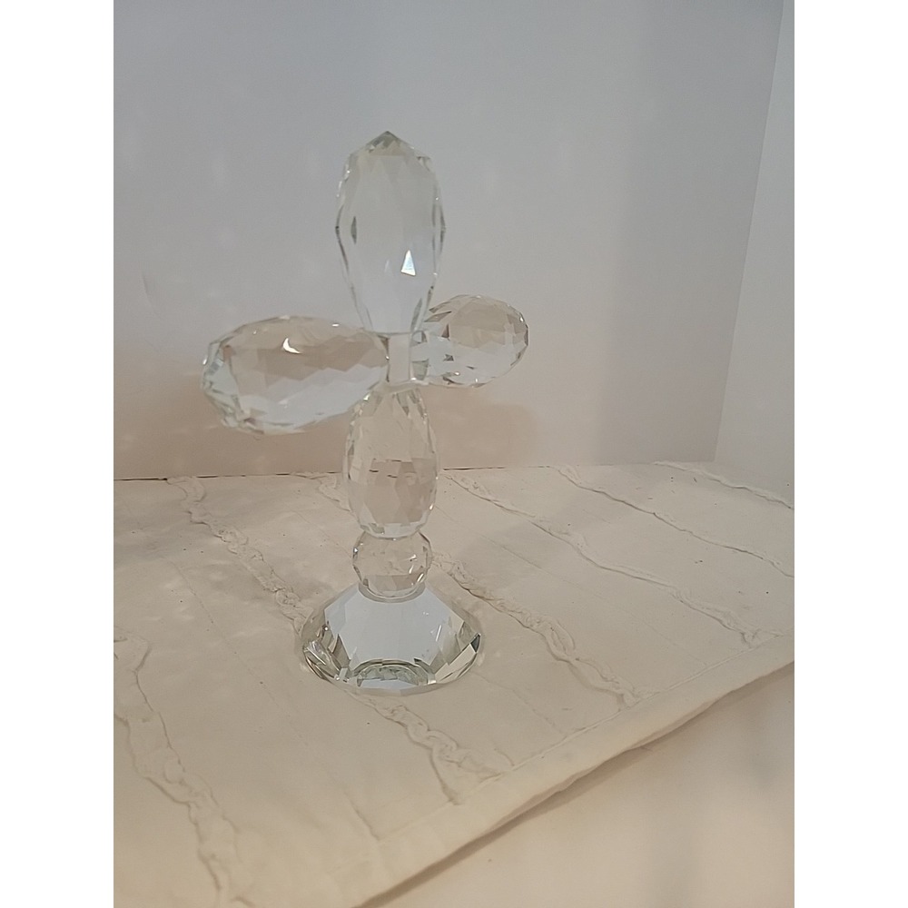 Oleg Cassini Cross Faceted Crystal 7" Diamond Cut‎ Figurine Religious - Picture 3 of 8